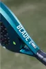 A close-up shot of a teal colored padel racket with the words 'BLADE PRO' printed on it. Produktbild-Vorschau
