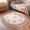 Waschbarer Kinderteppich Rund - Moos Flower Rosa Produktbild-Vorschau 2
