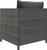 vidaXL 5-tlg. Garten-Lounge-Set mit Kissen Poly Rattan Grau Produktbild-Vorschau 7