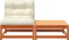 vidaXL Gartensofa ohne Armlehnen mit Kissen und Hocker Produktbild-Vorschau 5