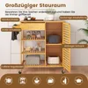 COSTWAY 91x44x89cm Küchenwagen aus Holz Bambus, Produktbild-Vorschau 4