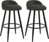 Two dark grey bar stools with black legs are shown against a white background. Náhľad obrázku produktu