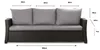Kussens voor tuinbank - Grijs | Zitkussen 180x60x7, Productafbeelding-voorbeeld 7