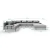 TRADA Gartenecksofa Bahama XL Dunkelgrau Links 370x175 cm Produktbild-Vorschau 4