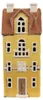 Clayre & Eef theelichthouder Haus, 11x9x25 cm, geelbruin, Productafbeelding-voorbeeld 1