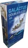 A box for a Galactus Doublesledge toboggan, showing people sledding and the product itself. Produktbild-Vorschau