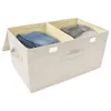 Úložné boxy 2 ks textil 50 x 30 x 25 cm krémové Náhled obrázku produktu 8