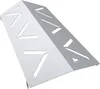 A silver metal heat reflector for a gas grill, shown from a diagonal angle against a white background. Produktbild-Vorschau