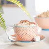 Nicola Spring Cappuccino-Untertassen aus handbedrucktem Produktbild-Vorschau 6