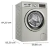 Bosch Waschmaschine 8 kg 1400 U/min Edelstahl - WUU28T8XES Produktbild-Vorschau 5