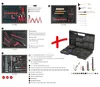 A collage of tool sets and individual tools, presented in a catalog or promotional style. Produktbild-Vorschau