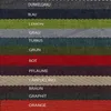 A series of fabric swatches in different colors, each labeled with its color name in German. Náhľad obrázku produktu