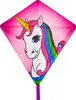 Cerf-volant monoligne Eddy Unicorn 68 cm rose Voir les images du produit 3