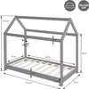 ML-Design dětská postel 70x140 cm se stříškou a roštovým Náhled obrázku produktu 6
