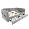 Merax gestoffeerd dagbed 90x190 cm met ruitpatroon, Productafbeelding-voorbeeld 6