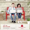Panchina da giardino per esterni, panchina in metallo per 2 Anteprima dell’immagine prodotto 5