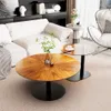 WISFOR 2er Set Couchtisch, Satztisch aus Holz und Glas, Produktbild-Vorschau 3