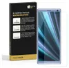 A product package for a screen protector is shown next to the phone it is designed for. Produktbild-Vorschau