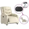 Poltrona relax elettrica in Pelle finta crema Anteprima dell’immagine prodotto 5