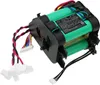 A battery pack with multiple green cells and various colored wires connected to a black plastic holder. Produktbild-Vorschau