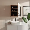 A modern bathroom vanity with a medicine cabinet, sink, and faucet. Náhľad obrázku produktu