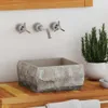 vidaXL Lavabo Gris 30x30x13 cm Marbre Voir les images du produit 10