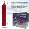 EWA, pyramidové svíčky, červené, 24 kusů Náhled obrázku produktu 6