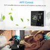 A collage showing a digital thermostat, a woman using a smartphone in a cafe, and a woman using a smartphone in bed. Náhľad obrázku produktu