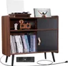 SucceBuy Support de tourne-disque avec prise électrique, Voir les images du produit 1