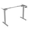 A gray electric standing desk frame on a white background. Produktbild-Vorschau
