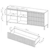 AX LIVING Trentinis 187 2T3S Schwarze große Kommode 187,1 Produktbild-Vorschau 8