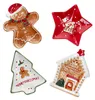 4pcs Assiette à biscuits Set Pâtisserie Noël Sapin Étoile Voir les images du produit 2