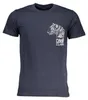 Elegantes Herren T-Shirt Blau mit Rundhals und Print-Design Produktbild-Vorschau 1