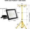 XMTECH LED stavebný reflektor so statívom 2x 100W teplá Náhľad obrázku produktu 2