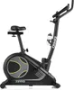 A black exercise bike with gray and green accents, shown from a side-view on a white background. Produktbild-Vorschau
