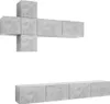 vidaXL 7-tlg. TV-Schrank-Set Betongrau Holzwerkstoff Produktbild-Vorschau 1