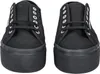 A front view of a pair of black platform sneakers. Anteprima dell’immagine prodotto