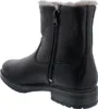 A side view of a black winter boot with a zipper and fur lining. Produktbild-Vorschau