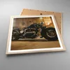 Gerahmtes Poster - Rahmen in heller Eiche - Motorrad Motor Produktbild-Vorschau 3