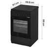 Heinner HFSC-S60LITGC-BK, Freistehender Herd, Schwarz, Produktbild-Vorschau 2