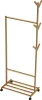 A wooden garment rack with wheels. Produktbild-Vorschau