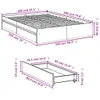 Cadre de lit avec tiroirs sans matelas blanc 140x190 cm Voir les images du produit 9