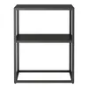 A black metal side table with two shelves, shown against a white background. Náhled obrázku produktu