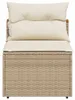 vidaXL Gartensofas ohne Armlehnen mit Kissen 2 Stk. Beige Produktbild-Vorschau 5