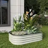 Livingandhome Hochbeet 120 x 80 x 30 cm, Blumenbeet mit 90 Produktbild-Vorschau 3