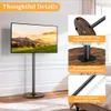 A TV stand with a television on it, along with close-up shots of its features. Anteprima dell’immagine prodotto