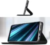 A collage showing a phone case in two different configurations: standing up and lying flat. Produktbild-Vorschau
