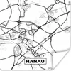 MuchoWow® Poster Karte - Hanau - Stadtplan - Karte 75x75 cm Produktbild-Vorschau 1