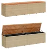 vidaXL Gartentruhe Beige 220x50x54 cm Poly Rattan Produktbild-Vorschau 7