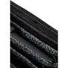 A close-up view of the interior of a black wallet, showing zippered compartments and patterned lining. Produktbild-Vorschau